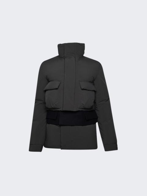 sacai Layered Puffer Jacket Khaki And Navy