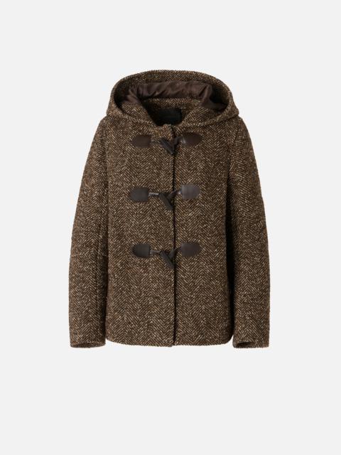 PINKO SHORT HOODED DUFFLE COAT