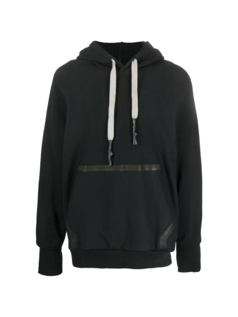 drawstring organic-cotton hoodie