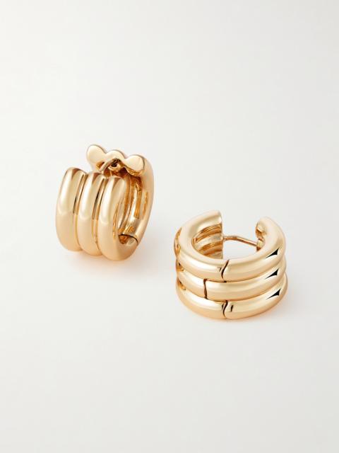 ROXANNE ASSOULIN The Triple Tube Gold-tone Hoop Earrings