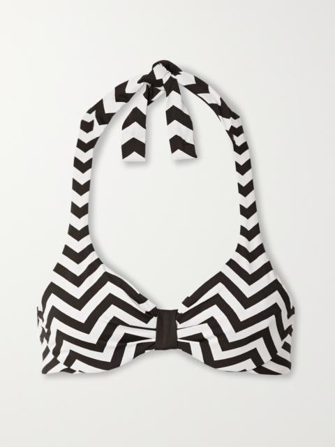 Max Mara Allegra Striped Stretch Bikini Top