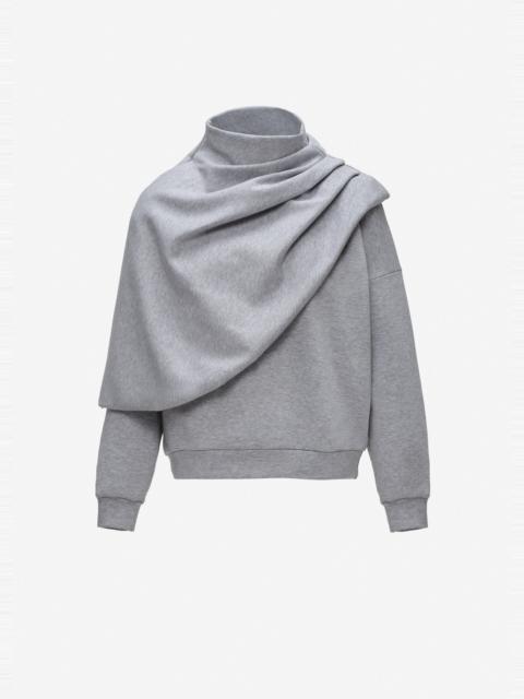 MAGDA BUTRYM Sweatshirt with draped cape in grey