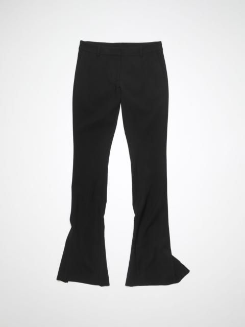 Tailored wool blend trousers - Black