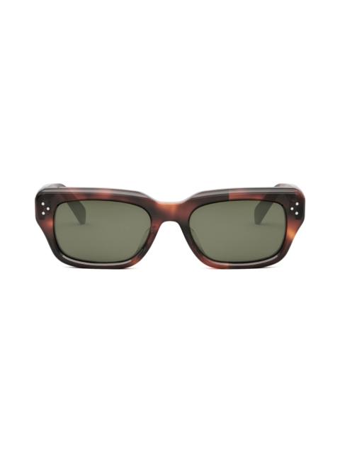 Bold 3 Dots 54mm Rectangular Sunglasses in Havana /Green