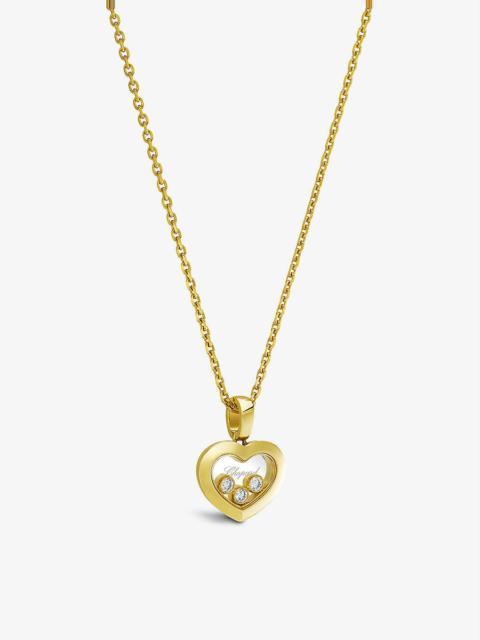 Chopard Happy Diamonds 18ct yellow-gold and 0.15ct diamond pendant necklace