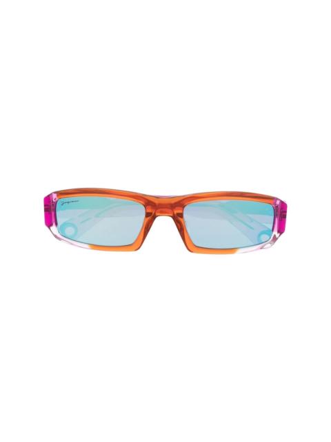 JACQUEMUS Les lunettes Altù mirrored-lens sunglasses