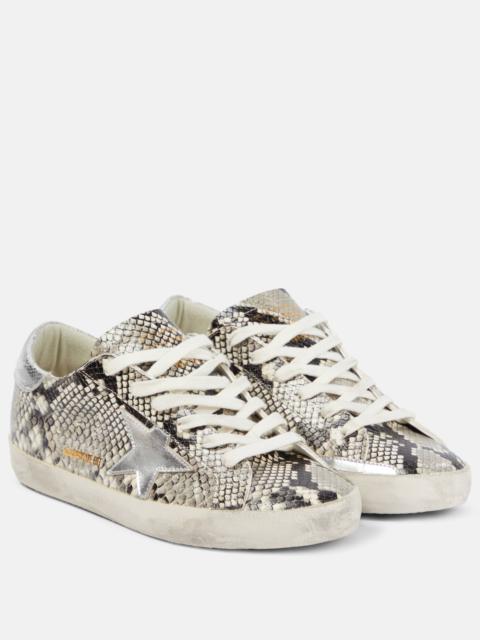 Super-Star snake-effect leather sneakers