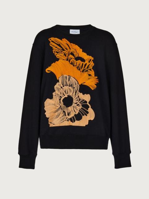 FERRAGAMO POPPY PRINT SWEATER