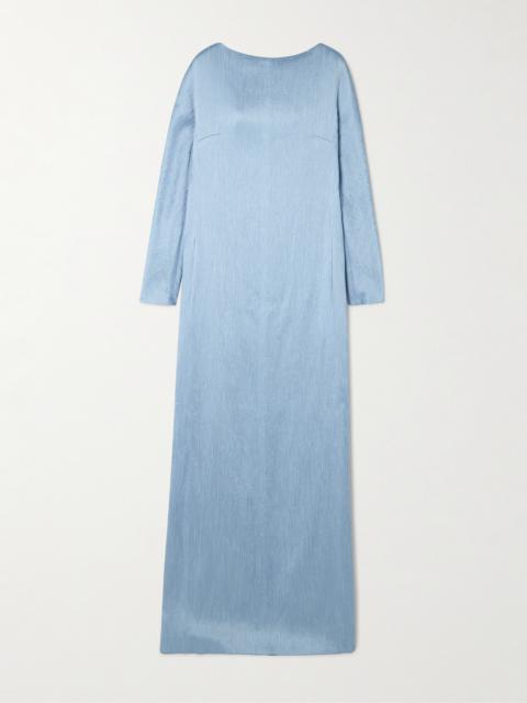 EMILIA WICKSTEAD Uriela Plissé-satin Maxi Dress