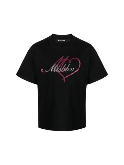 MISBHV logo-print glitter-embellished T-shirt