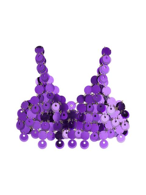 rabanne Rabanne H&M Sequin-Disc Crop Top Purple