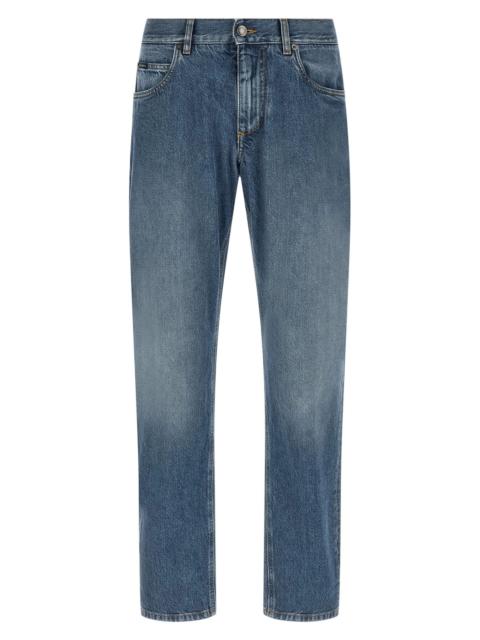 Dolce & Gabbana Heraldic embroidery jeans