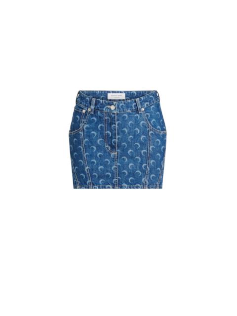 Marine Serre Deadstock Denim Mini Skirt