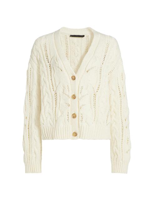 Jenni Kayne Women's Audrey Cotton V-Neck Cardigan - Cream