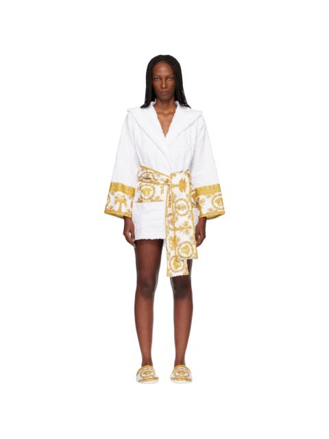 VERSACE Black 'I Heart Baroque' Short Bathrobe