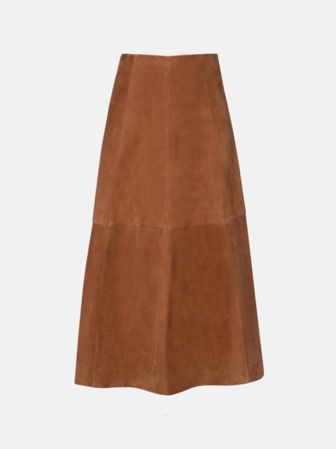 SIMKHAI Bonnie suede midi skirt