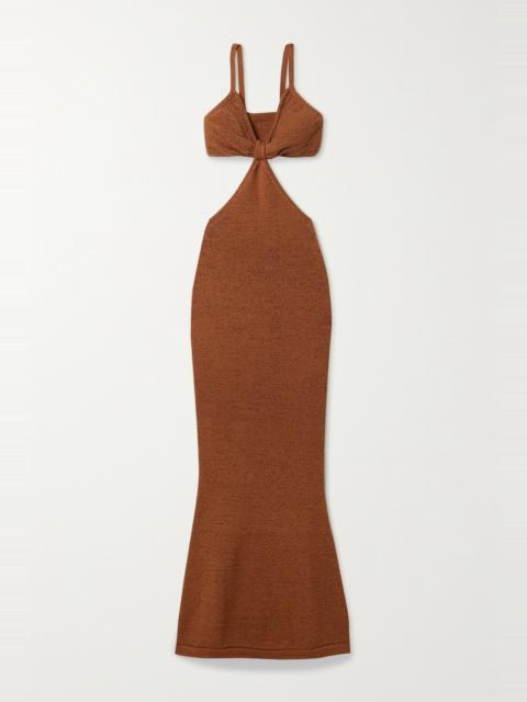 Cult Gaia Serita cutout cotton-blend maxi dress