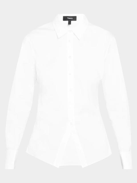 Theory Cutaway Button-Front Shirt