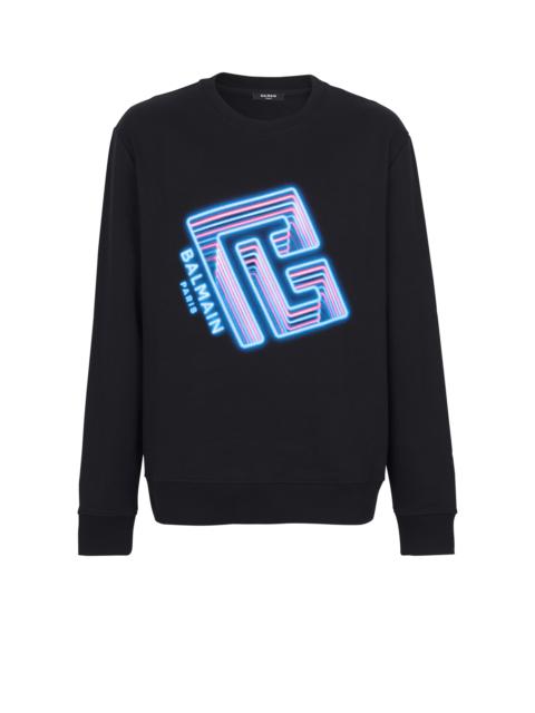 Balmain Sweatshirt with neon printed labyrinth logo