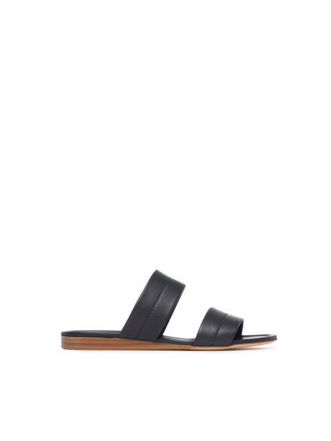 GABRIELA HEARST Lora Flat Sandal in Black Nappa Leather