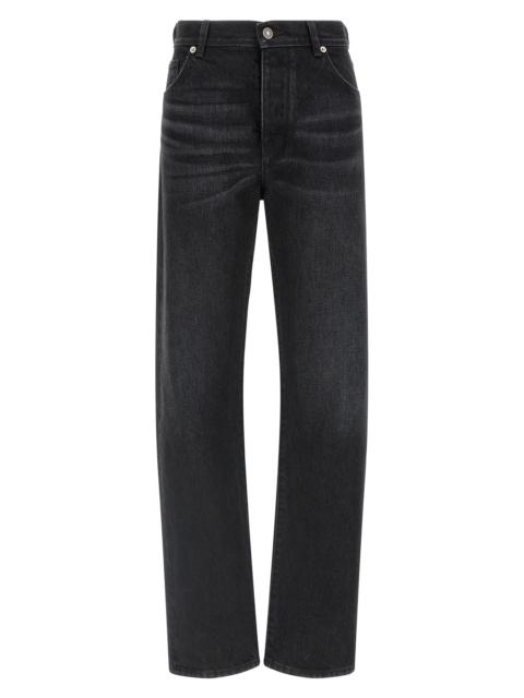 FENDI Yellow Stitching Jeans With Visible Thread