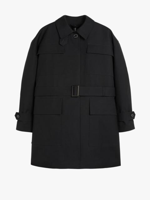 CAMDEN BLACK BONDED WOOL COAT