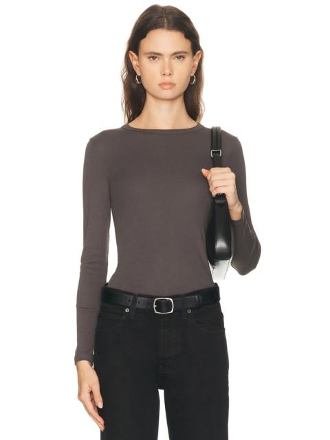 Enza Costa Supima Cotton New Classic Long Sleeve Tee