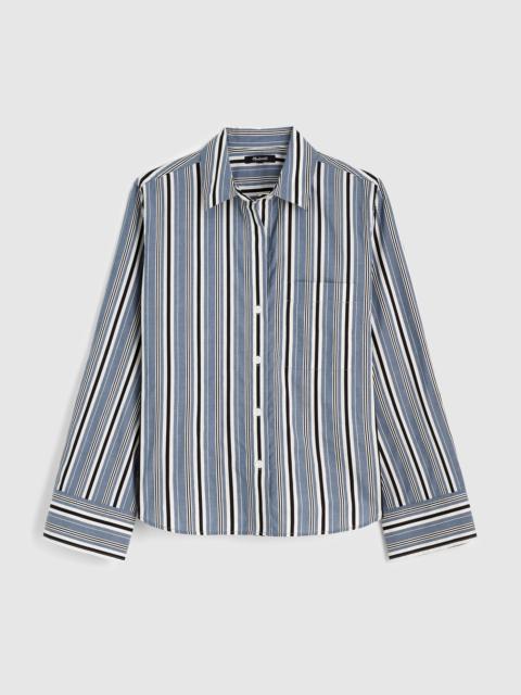 Madewell The Signature Y-Neck Shirt in Poplin