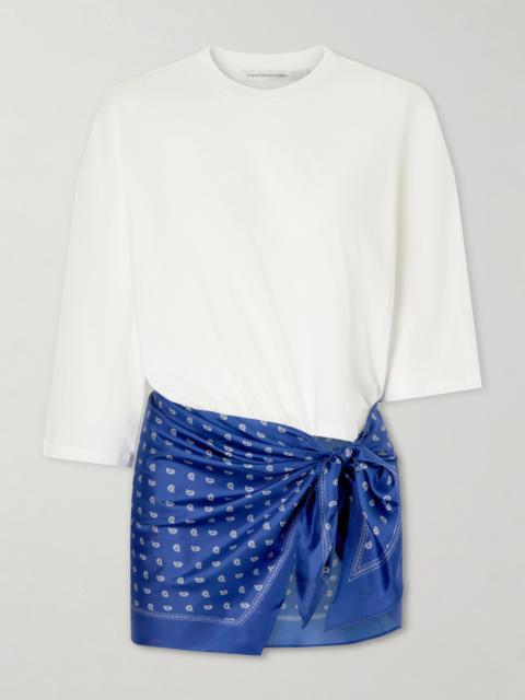 CHRISTOPHER ESBER Bandana Printed Cotton And Silk-blend T-shirt