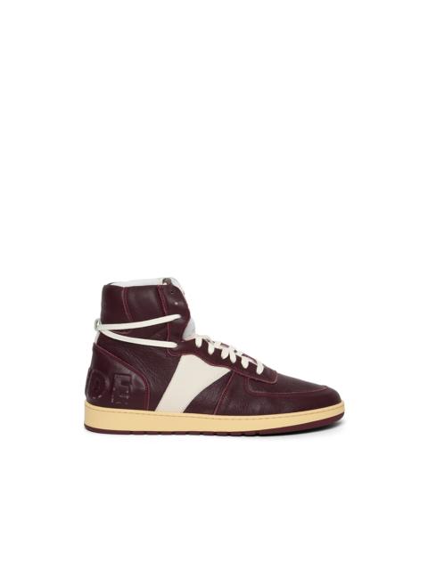 Rhude Rhecess Hi Top Sneaker Maroon