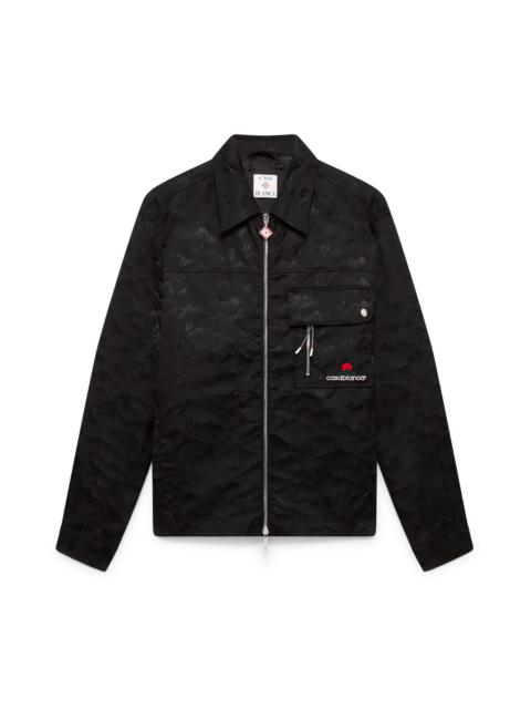 CASABLANCA Nylon Mountain Camo Zip Shirt