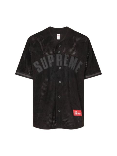 Supreme Ultrasuede mesh baseball jersey