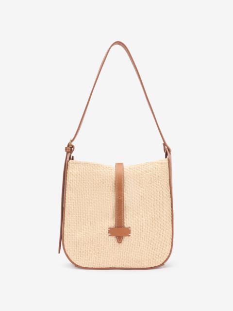 Roberto Cavalli Beige Woven Medium Shoulder Bag