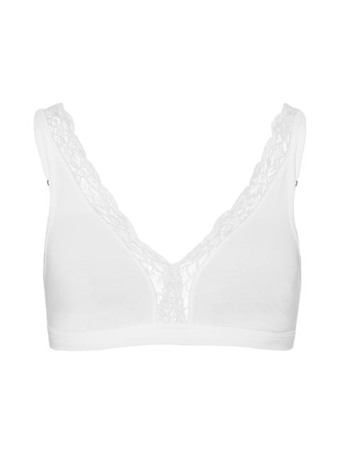 HANRO Cotton Lace Lace Trim Soft Cup Bra