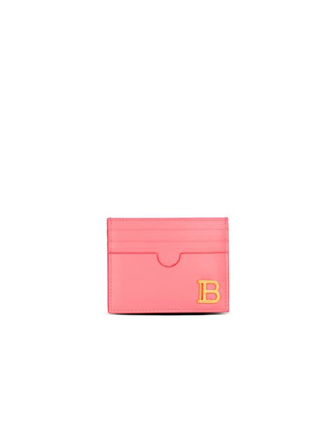 Balmain B-Buzz grained leather cardholder