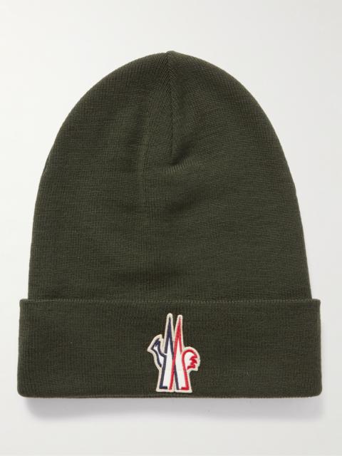 Moncler Grenoble Logo-Appliquéd Ribbed Wool Beanie