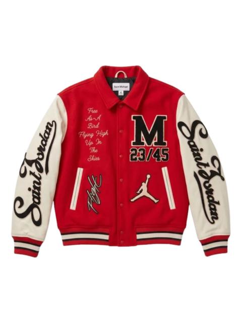 Jordan Jordan x Saint Mxxxxxx Varsity Jacket 'University Red White' FV4726-657