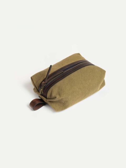 Bleu de Chauffe ZAZOU TOILETRY CASE  -  KHAKI US STONEWASHED