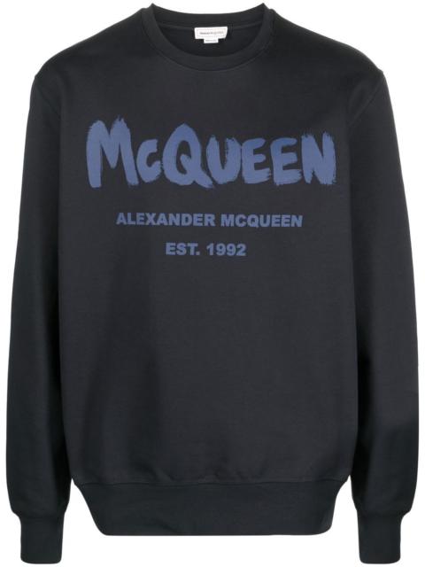 Alexander McQueen Graffiti logo-print sweatshirt