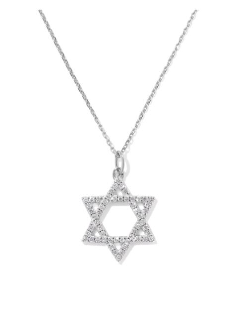 KENDRA SCOTT 0.26 ct Lab Grown Diamond Star of David Pendant Necklace in 14k White Gold