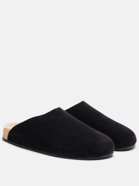 The Row Hudson Two suede mules