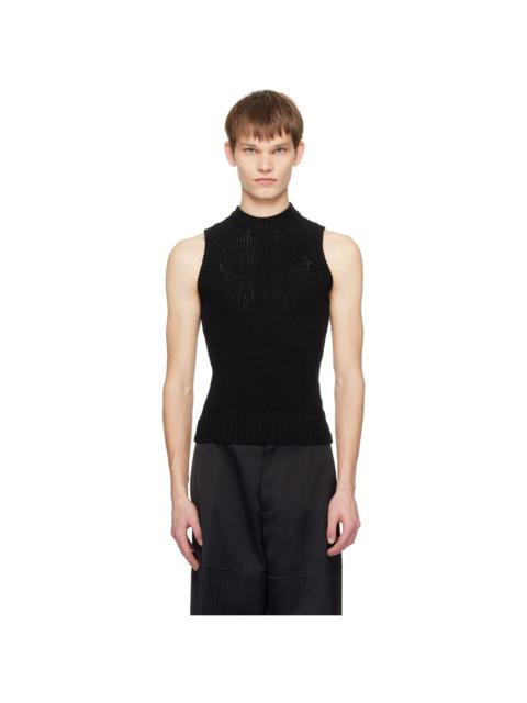 Jil Sander Black Crewneck Tank Top