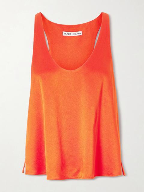 BLAZÉ MILANO Novalis Merens Satin-crepe Tank