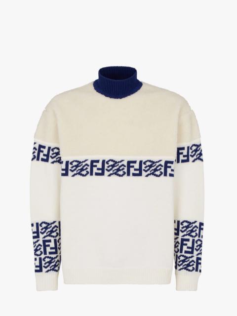 FENDI White wool sweater