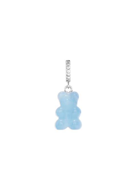 CRYSTAL HAZE Nostalgia Bear crystal-embellished hoop earring