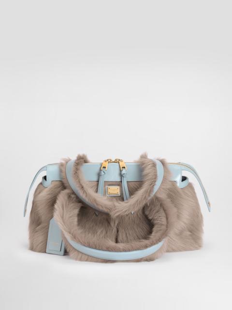Dolce & Gabbana Vittoria shoulder bag in shearling and calfskin