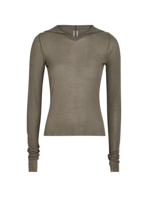 Rick Owens ribbed-knit hoodie