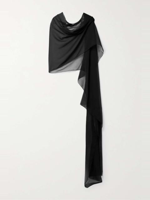 SAINT LAURENT Silk-chiffon scarf