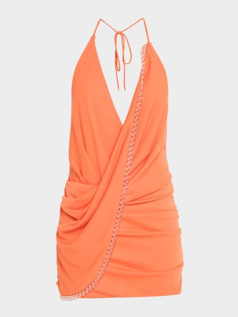 SIGNIFICANT OTHER Rufayah Draped Halter Mini Dress