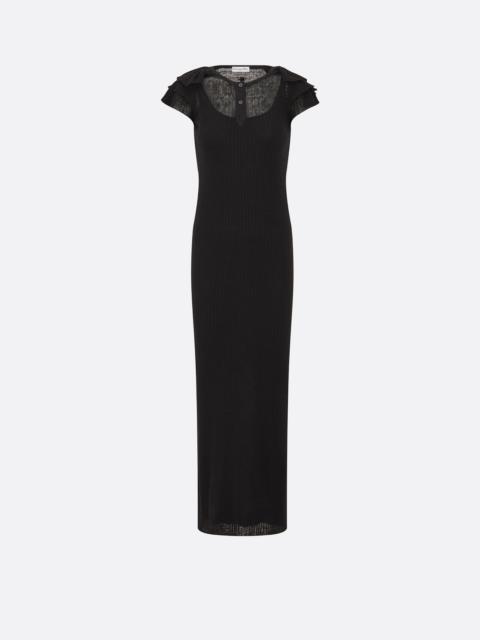 Dior Long Dress with Ruffles